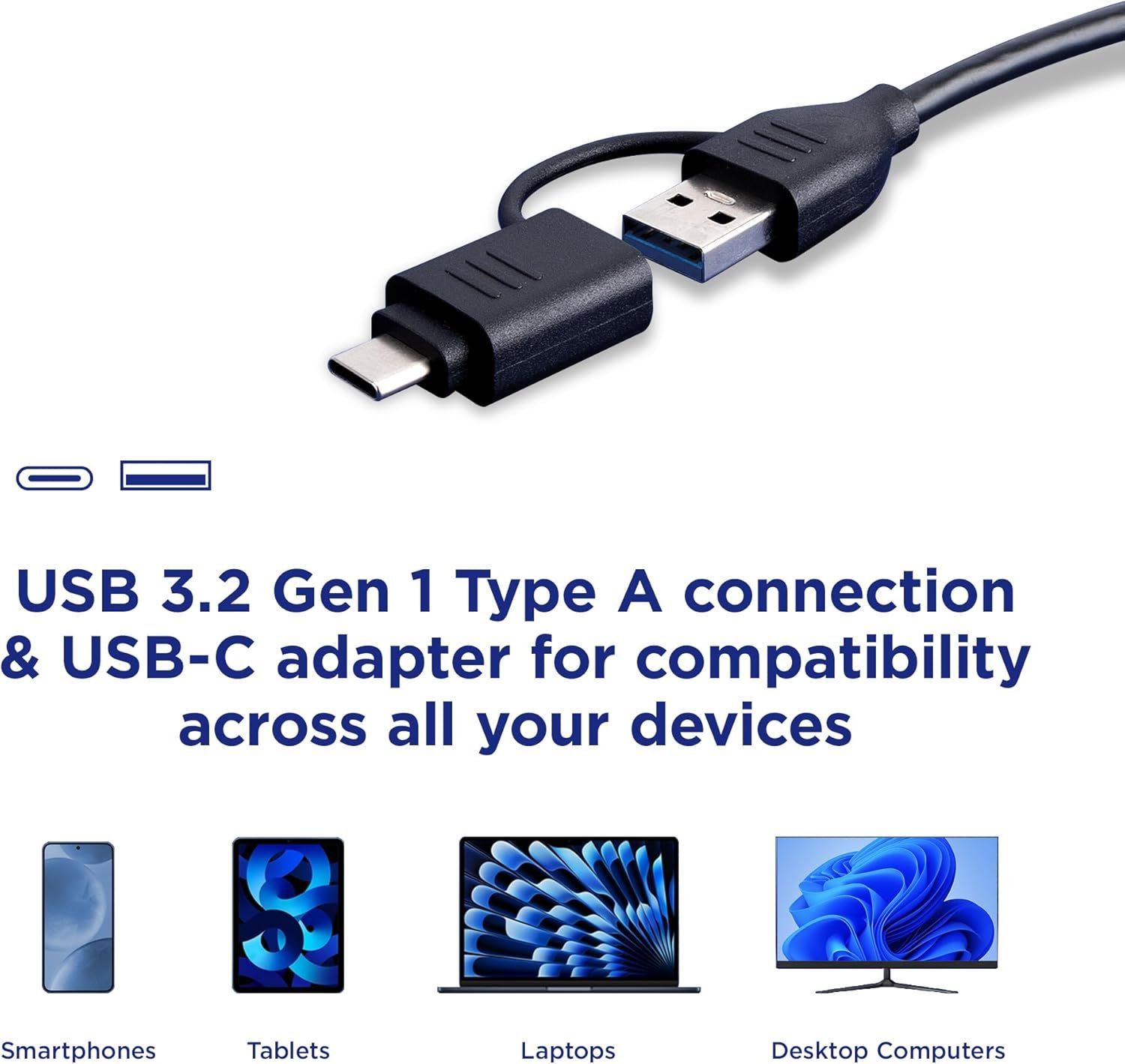 Integral 4 in 1 Memory Card Reader, USB 3.0 and USB C to MicroSD, SD, Compact Flash, MS Duo/Pro - for iPhone 15/16 Plus/Pro/Pro Max, MacBook Pro/Air, iPad, PC, Laptop, Tablet - Image 4