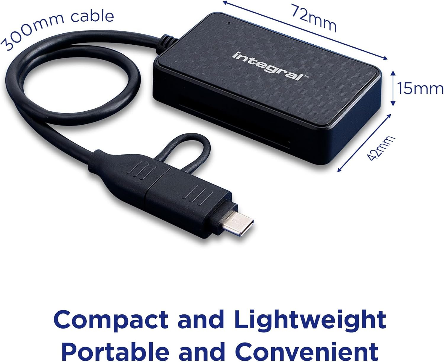 Integral 4 in 1 Memory Card Reader, USB 3.0 and USB C to MicroSD, SD, Compact Flash, MS Duo/Pro - for iPhone 15/16 Plus/Pro/Pro Max, MacBook Pro/Air, iPad, PC, Laptop, Tablet - Image 6