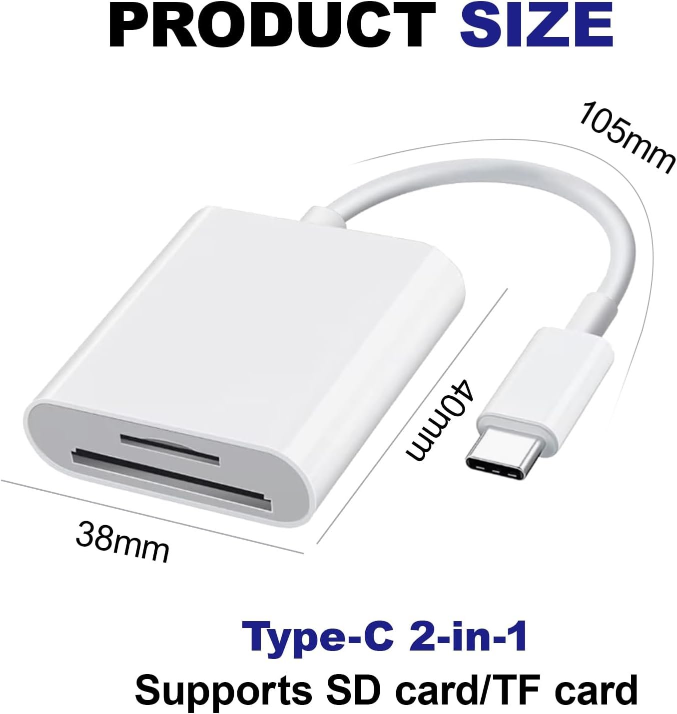 USB C SD Card Reader with Dual Slot - Camera Memory Card Reader - Universal Type C Memory Card Adapter for iPhone 15/16, iPad, MacBook - Image 3
