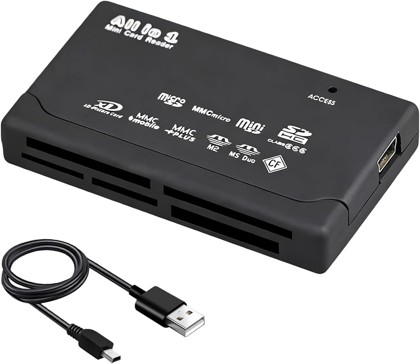 USB 2.0 Memory Card Reader, 6 in 1 Universal Multi Card Reader for SD, SDHC, TF, CF, XD, M2, Mini SD, Adapter for Fast Data Transfer on PC Laptop Windows Mac OS Linux - Image 8