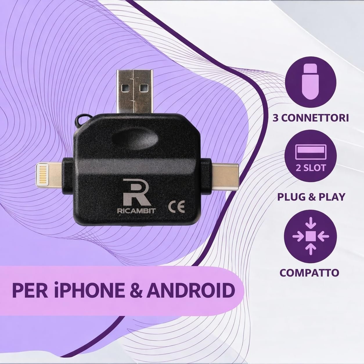 SD/Micro SD Card Reader for Android OTG, PC and Mac - USB-C, USB-A and Lightning - High Speed Data Transfer - Limited Support iPhone - Image 3