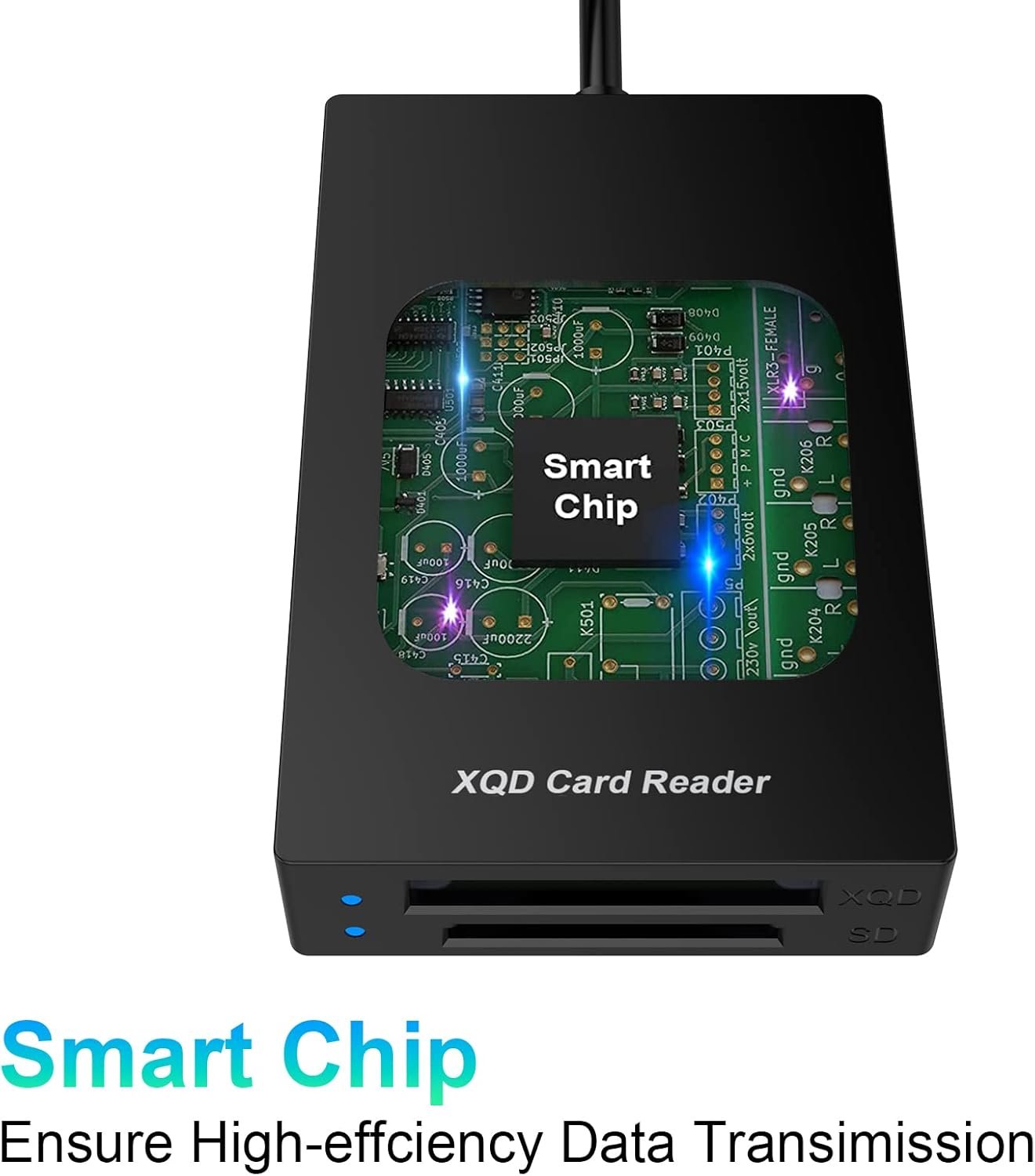 XQD USB 3.0 SD Card Reader, USBA/Type C XQD/SD Card Reader, Dual Slot, Memory Card Reader, Compatible with Sony G/M Series, Lexar Mark Cards, Sony G Series, for Windows/Mac OS/Linux - Image 9