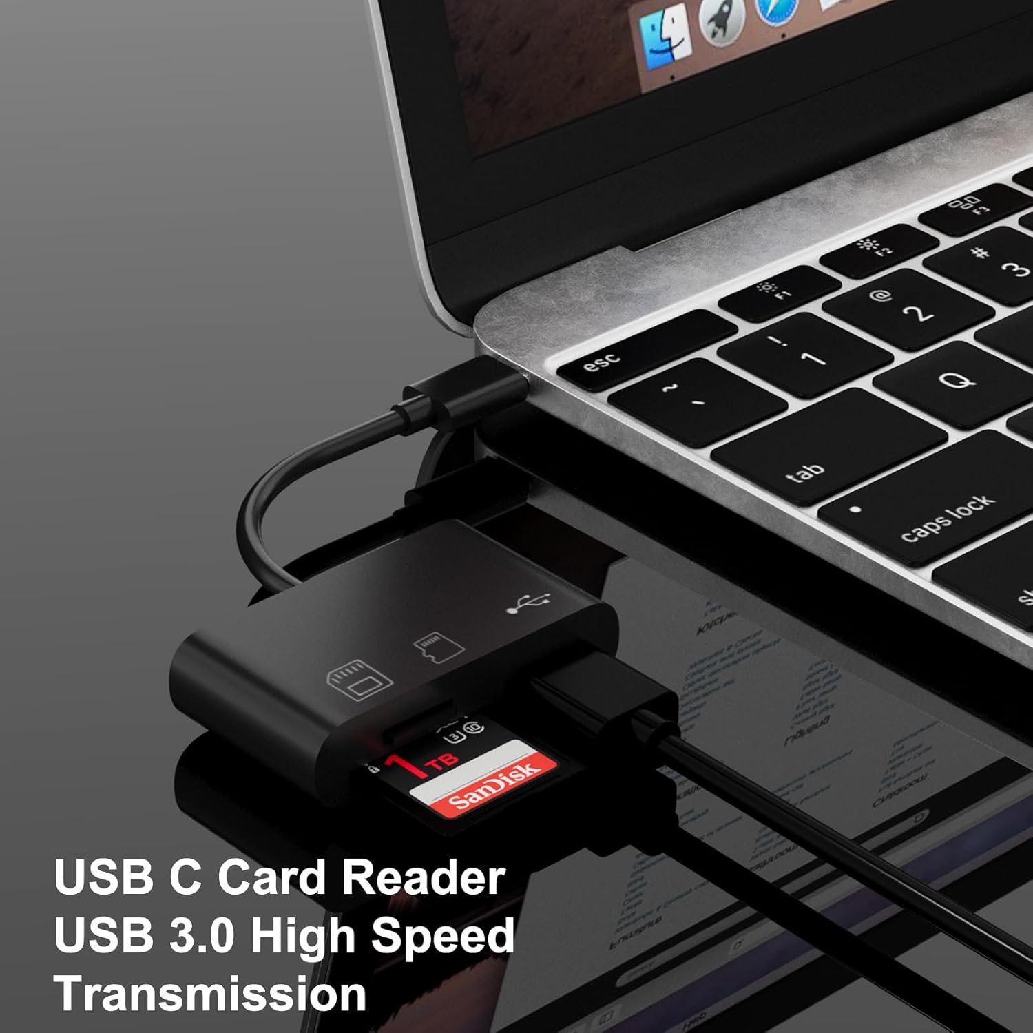 USB C to SD/Micro/TF Card Reader Adapter with USB 2.0 Compatible for Samsung, MacBook, Laptop, Tablet and Type C Devices - Image 6