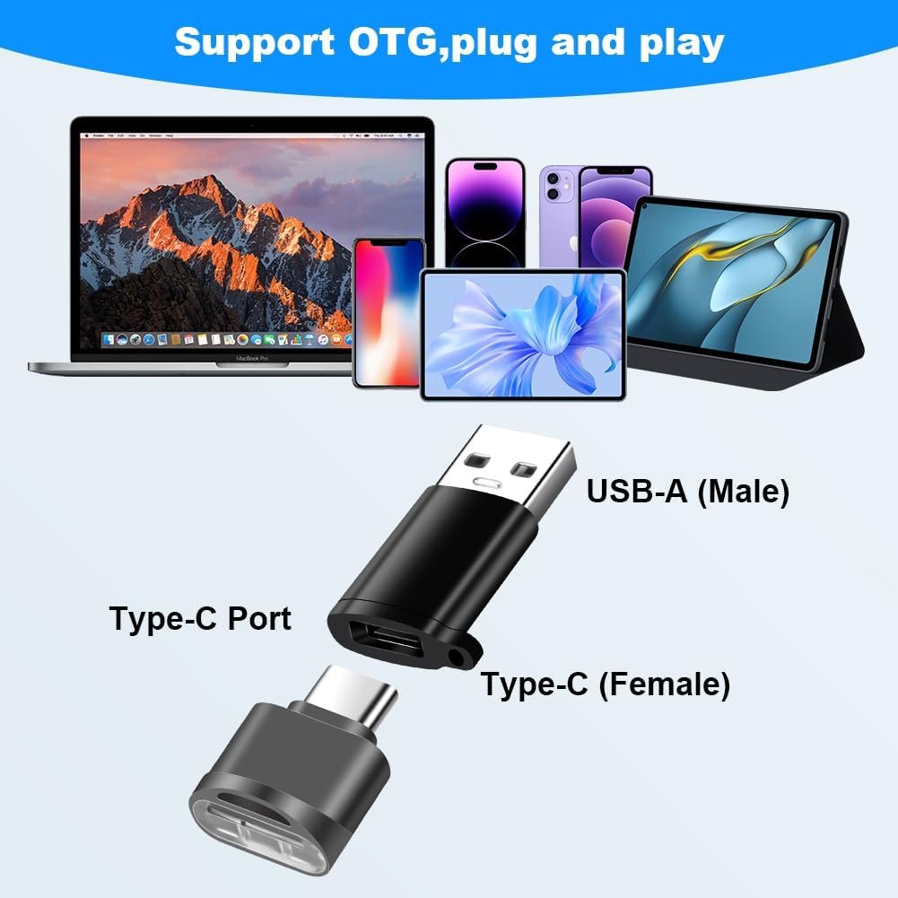 AXFEE Micro SD USB-C Card Reader, TF Card Reader for Micro SDXC SDHC Card Compatible with Galaxy Phones, Laptops, Macbook, Gray - Image 5
