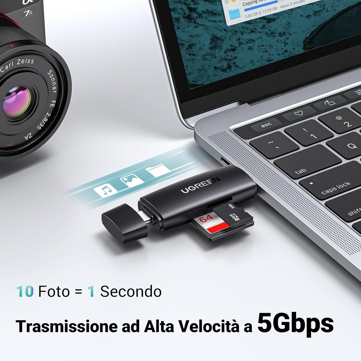 UGREEN SD TF Card Reader Type C Card Reader 2 in 1 USB 3.0 Micro SD Micro SDHC Micro SDXC Compatible with iPhone 17 Pro Max Air MacBook Air iPad Pro Galaxy S24/S23/S22 Xiaomi - Image 4