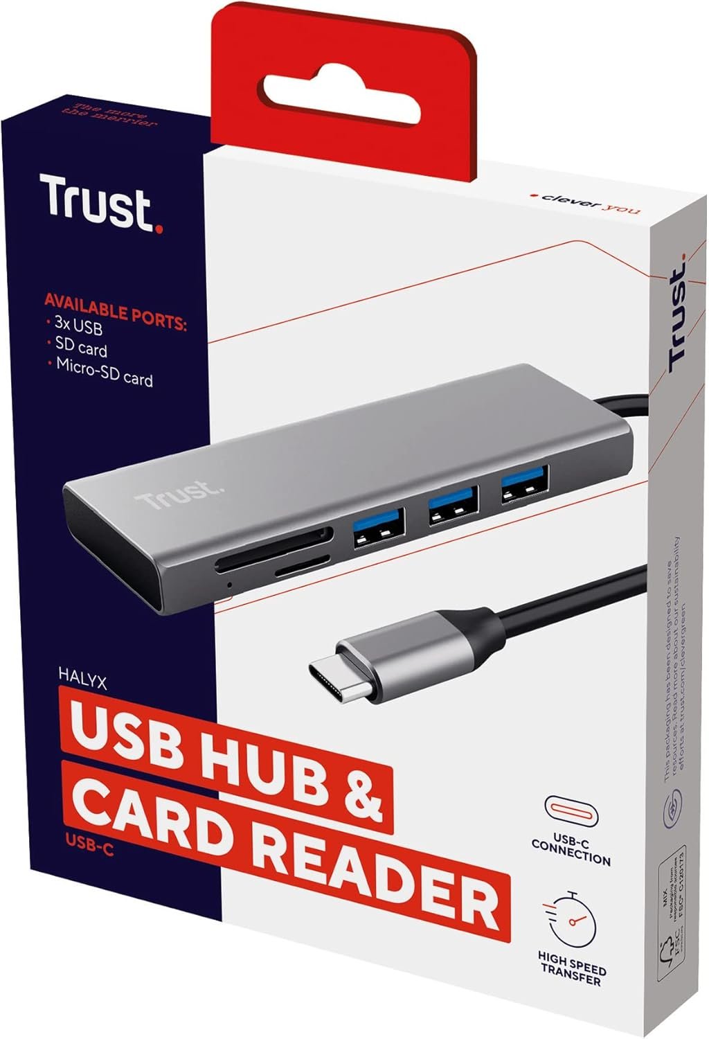 Trust Halyx USB-C Fast Hub and Card Reader, 5Gbps with USB 3.2 Gen 1, SD Card Reader and Micro-SD 104MB/s, (Micro) SD, SDHC and SDXC up to 2TB, PC/Laptop/Macbook/Chromebook - Image 12