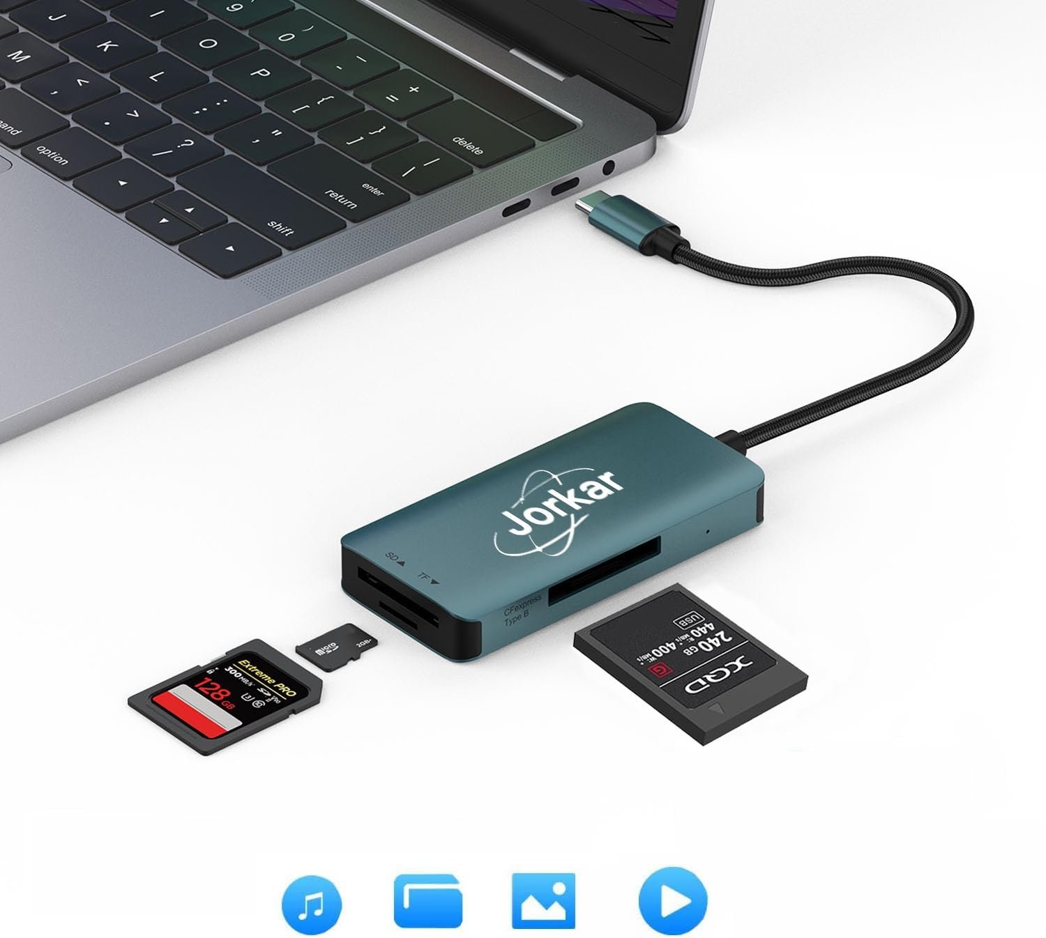 XQD 3 in 1 Card Reader, SD & Micro SD Reader, USB C for XQD Reader, Compatible with Sony Nikon Cameras (Not for CFexpress Cards) - Image 7