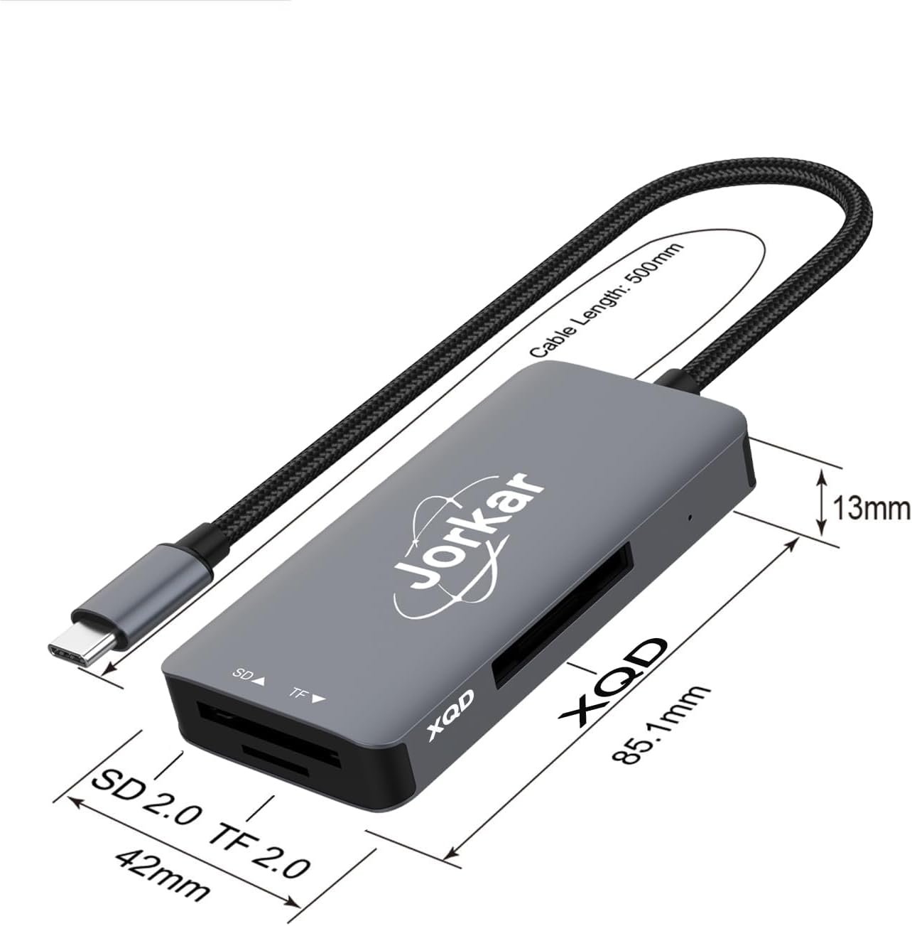 XQD 3 in 1 Card Reader, SD & Micro SD Reader, USB C for XQD Reader, Compatible with Sony Nikon Cameras (Not for CFexpress Cards) - Image 10
