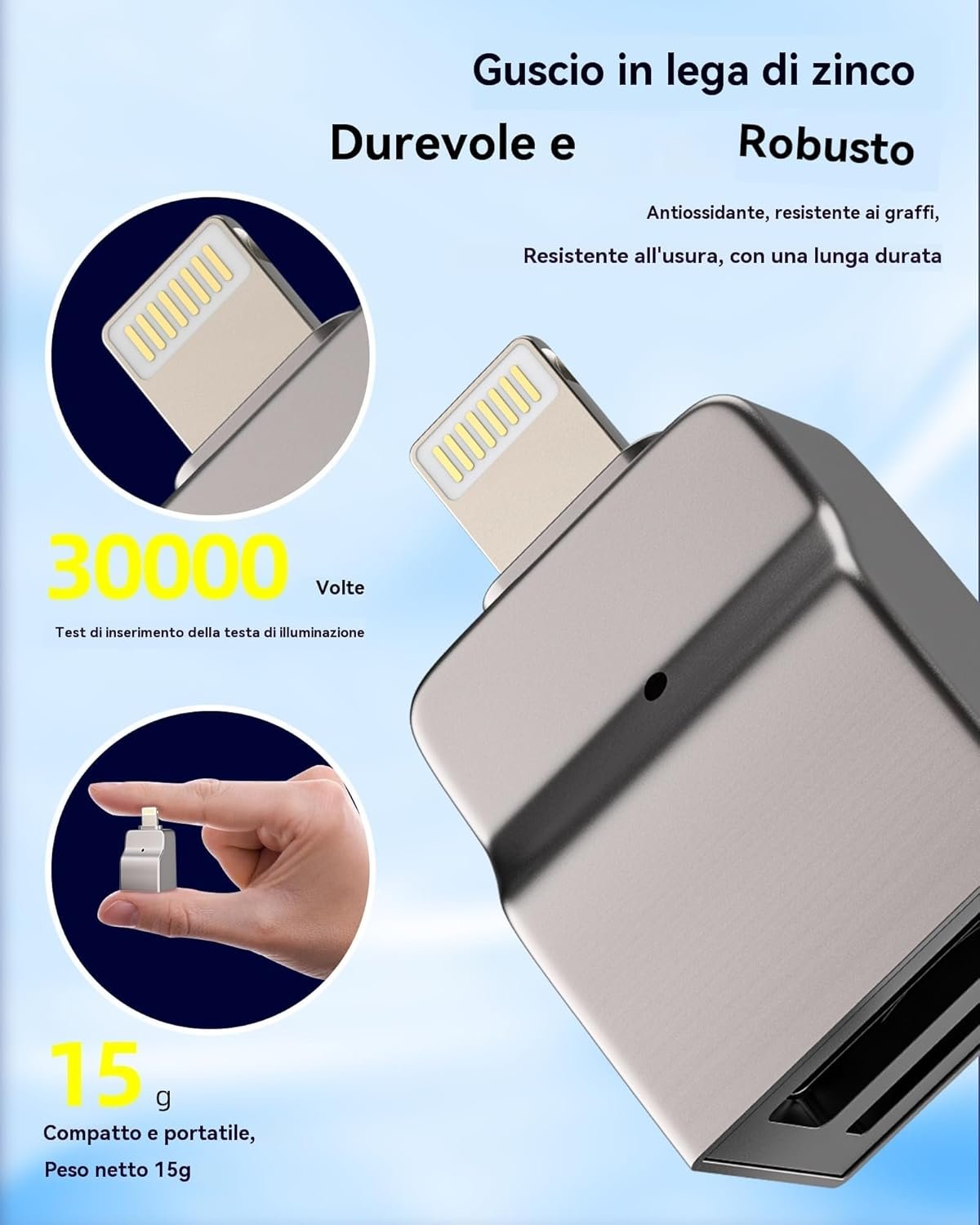 Lightning Adapter USB 3.0 Micro SD Card Reader OTG Cable TF Card Reader for Apple iPhone iPad Memory Photo Memory Card Card Keyboard External Phone Jack Camera - Image 8