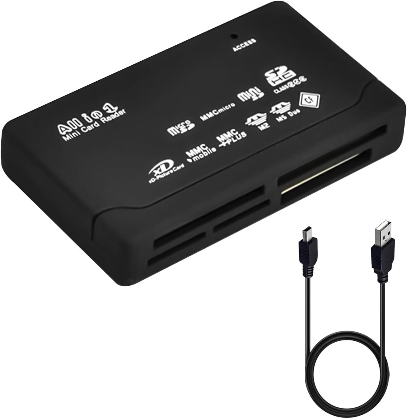 USB 2.0 Memory Card Reader, 6 in 1 Card Reader for SD, TF, CF, Mini SD, SDHC, Windows, Mac, Multi Size Data Transfer Adapter from Memory Cards to PC, Laptop and USB Devices - Image 8