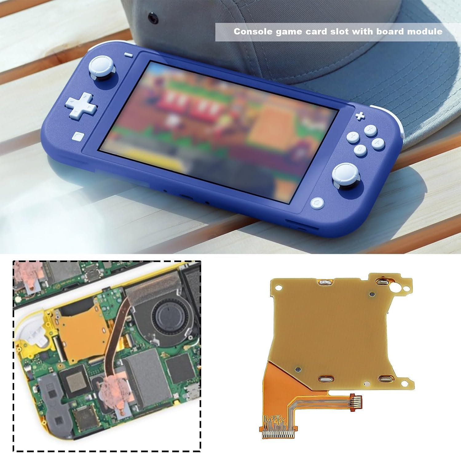 Game Host Card Slot Game Card Reader Slot Module Replacement Part Compatible with Nintendo Switch Lite HDH-001 HDH01 Metal Card Reader - Image 3