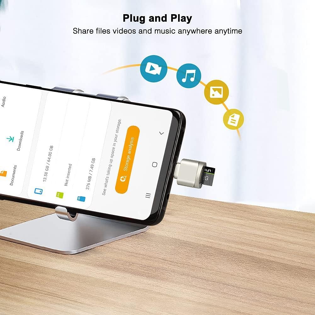 TF Card Reader, USB-C to TF Card Reader, TF Card Reader Adapter Type C OTG for PC, Notebook, MacBook Air Pro, Galaxy, Huawei, Tablette - Image 4