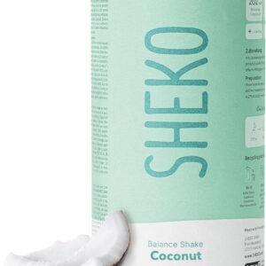 SHEKO - Frullato sostitutivo di base - 21 frullati per vasetto - Alto contenuto proteico - Gusto naturale - Frullato dimagrante - Diet (378 g, Cocco)
