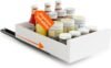 Avilia - Organizer Estraibile Multiuso Salvaspazio per Cucina e Casa, Organizer Bianco Compatto con Struttura Resistente, Pratico Accesso Scorrevole per Ordine Quotidiano e Funzionalità