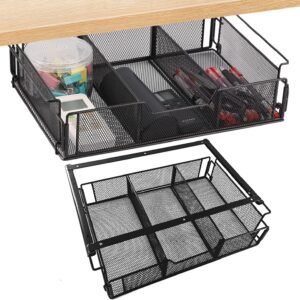 Cassetto sotto la scrivania, Organizzatore per cassetti Cassetto da cucina estraibile, Porta detersivo Organizzatore salvaspazio Organizzatore da cucina Cassetto da bagno Organizzatore da cucina estraibile per casa/ufficio/scuola