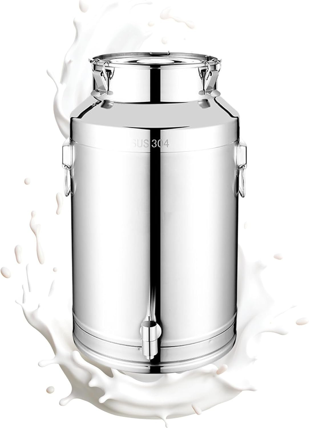 Contenitore ermetico per olio, robusto secchio da cucina, secchio per latte da 5 l, 9 l, 14 l, con coperchio per la freschezza, in acciaio inox ermetico con coperchio, organizer per dispensa per caffè