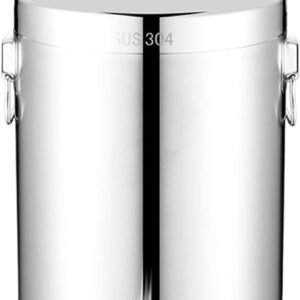 Contenitore per olio da cucina, 5 l/9 l/14 l, ermetico, in acciaio , gadget da cucina con coperchio, contenitore ermetico | per latte, vino, cibo, farina, caffè, zucchero, dispensa, cereali