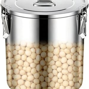 Contenitori Alimentari In Acciaio Inossidabile,Contenitore Ermetico in Acciaio Inossidabile da 12 L con Coperchio | Recipienti Alimentari In Metallo | Per Dispensa Zucchero Riso Dolci Cereali Caffè Ol