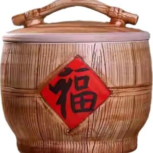 Contenitori Alti Per Alimenti, LARGHI E PROFONDI, Contenitori Ermetici Per Dispensa Da Cucina, Barattoli Cinesi In Ceramica Decorativi, Per Cereali, Farina, Zucchero, Caffè, Riso(38*32cm/15*12.6in)