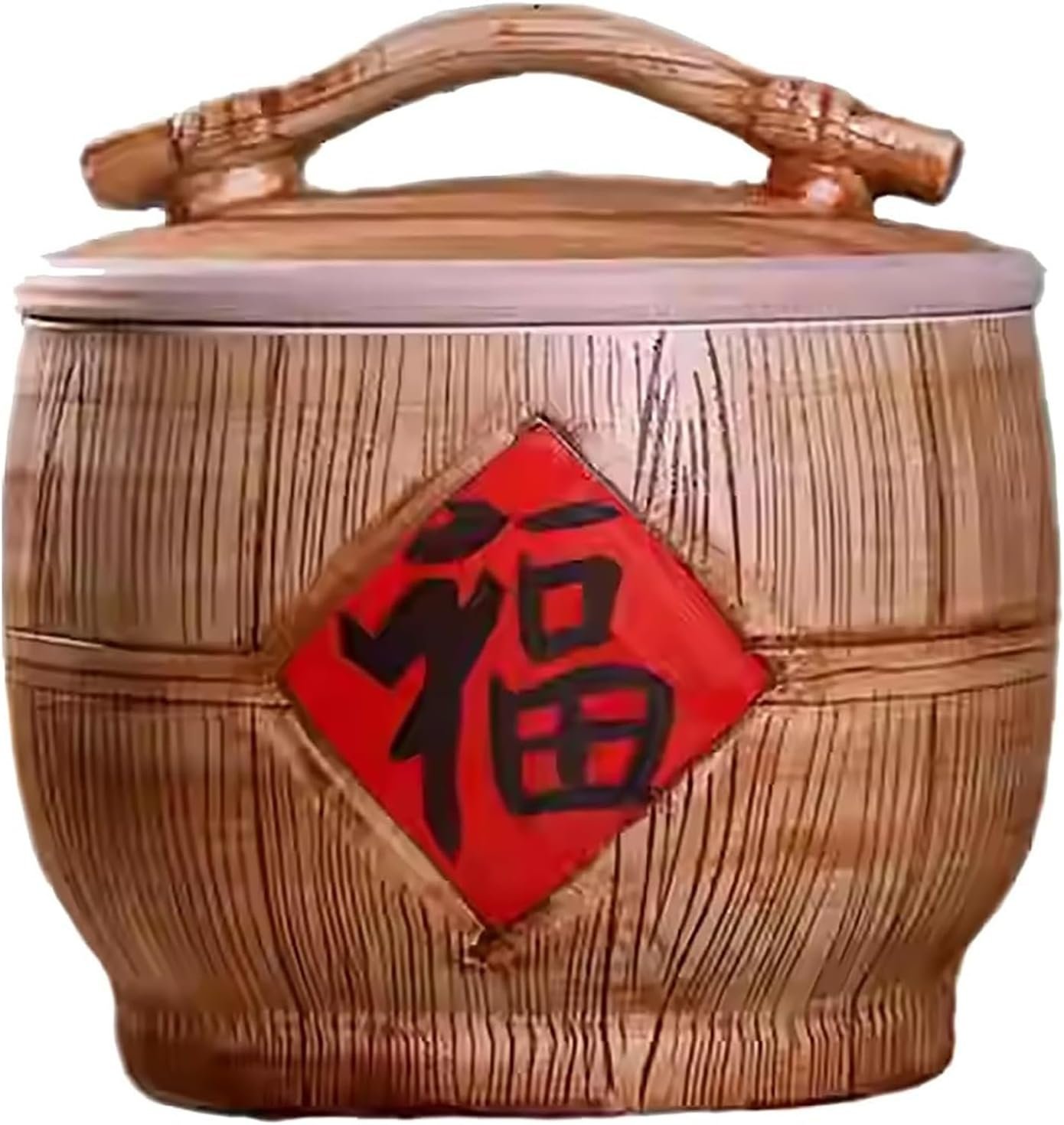 Contenitori Alti Per Alimenti, LARGHI E PROFONDI, Contenitori Ermetici Per Dispensa Da Cucina, Barattoli Cinesi In Ceramica Decorativi, Per Cereali, Farina, Zucchero, Caffè, Riso(38*32cm/15*12.6in)