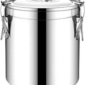 Contenitori da cucina per dispensa, ermetici, in acciaio , antiruggine, contenitori da cucina con funzione coperchio, dispensa con facile organizzazione, contenitore per alimenti per casa