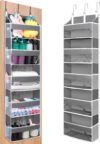 Cozary Organizer per porta con 5 tasche, pieghevole, salvaspazio, da appendere, per bagno, cucina, camera da letto, camera da letto, campeggio, dormitorio