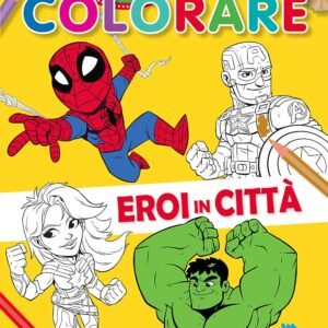 Eroi in città. Avventure dei supereroi Marvel. Primo album da colorare. Ediz. un colore