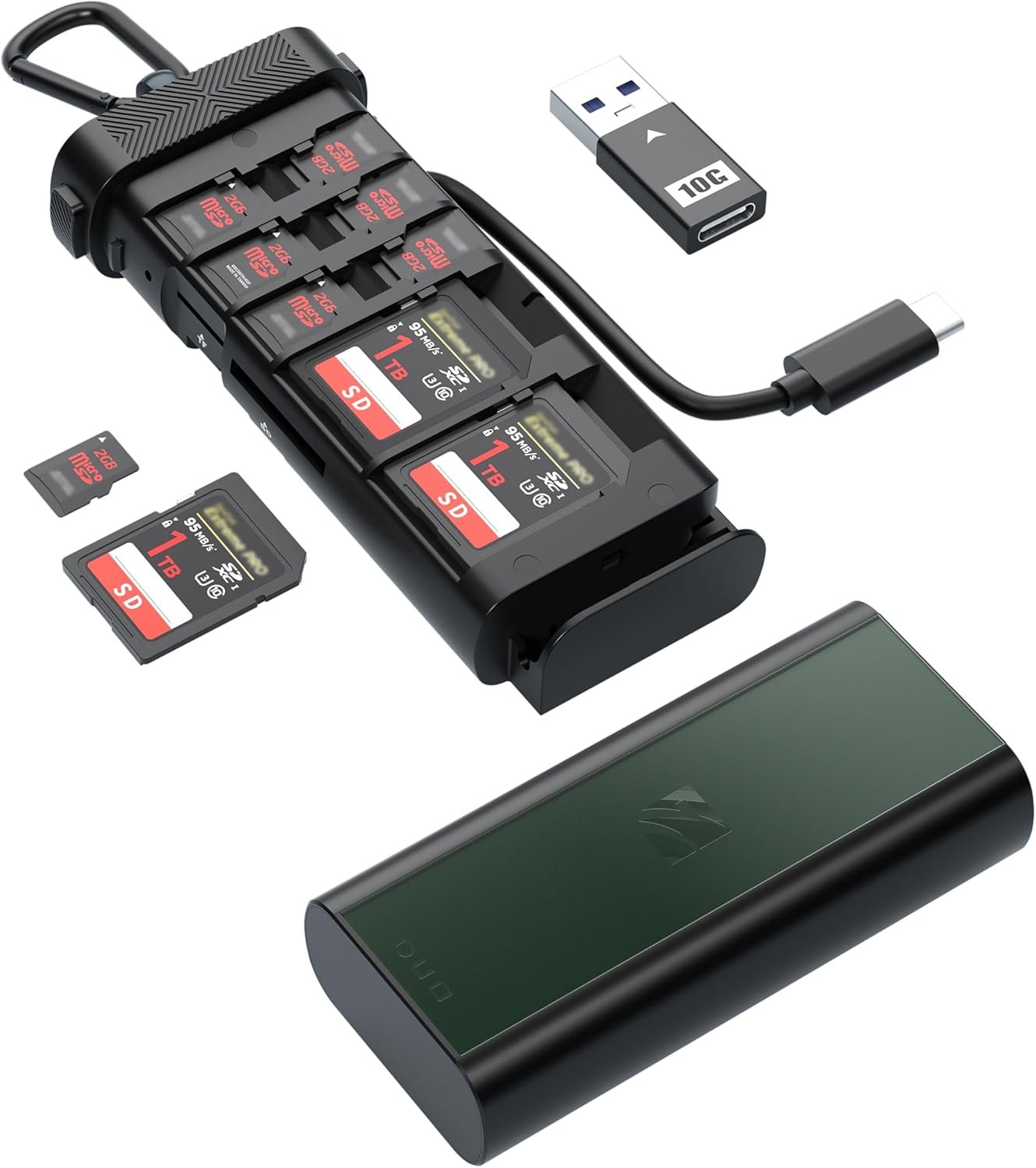Freewell USB 3.2 Duo Reader SD Card Reader and Micro SD Card Holder for Professional Photographers and Videographers - Image 2