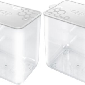 GIO'STYLE Contenitore Alimenti Rettangolare L | Bianco | 1,8 litri | Prodotto in Italia | Coperchio ermetico | Linea Con.Tengo (Confezione da 2)