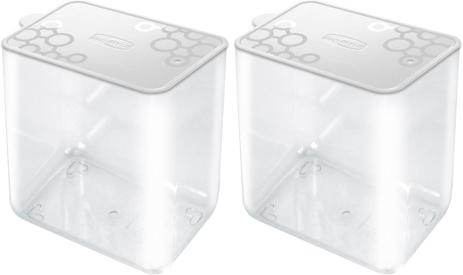 GIO'STYLE Contenitore Alimenti Rettangolare L | Bianco | 1,8 litri | Prodotto in Italia | Coperchio ermetico | Linea Con.Tengo (Confezione da 2)