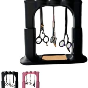 Gancio magnetico a forbice, supporto magnetico antiscivolo salvaspazio per un massimo di 9 paia 3 punti rinforzati, organizer per utensili a parete per gli amanti della cucina domestica (Black)