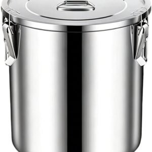 Generico Barattolo in Acciaio Inossidabile - 12 L Barattolo Ermetico Con Coperchio - Contenitore Per Farina,Per Dispensa Zucchero Riso Dolci Cereali Caffè Olio