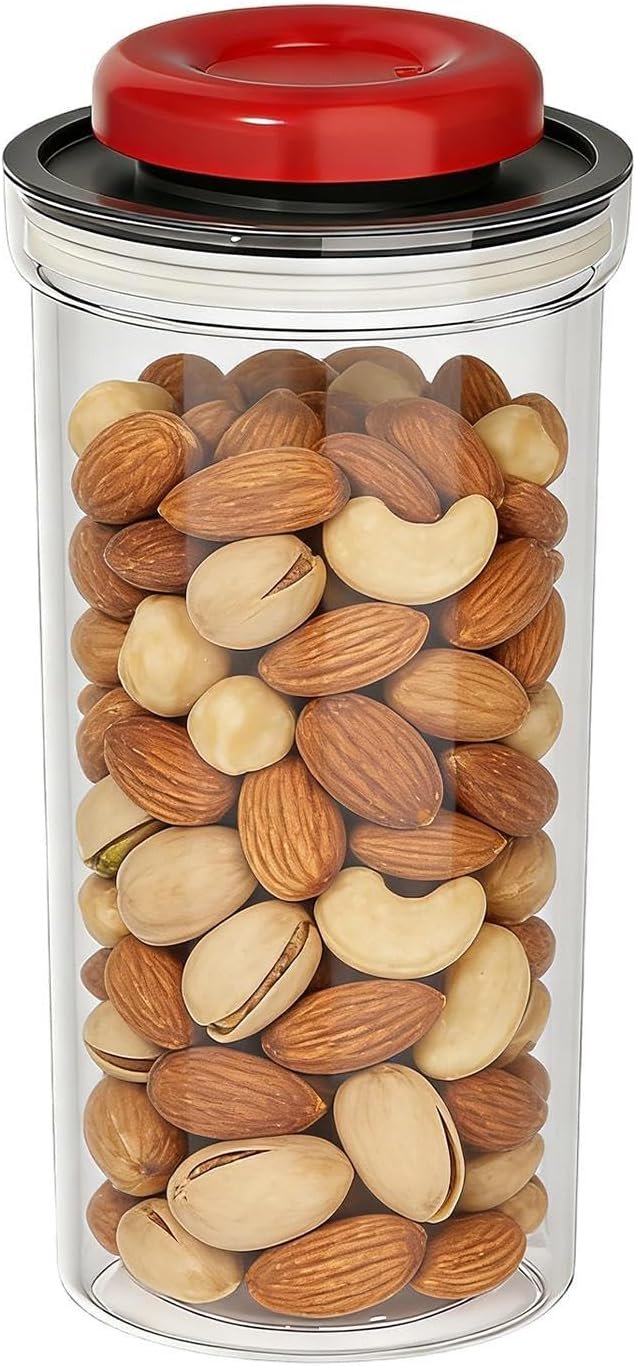 Generico Contenitore per Alimenti Ermetico | Con Coperchio, Grande Barattolo | Contenitori ermetici per dispensa - per cucina, credenza, piano, frigo, organizzazione: farina, zucchero, riso, snack