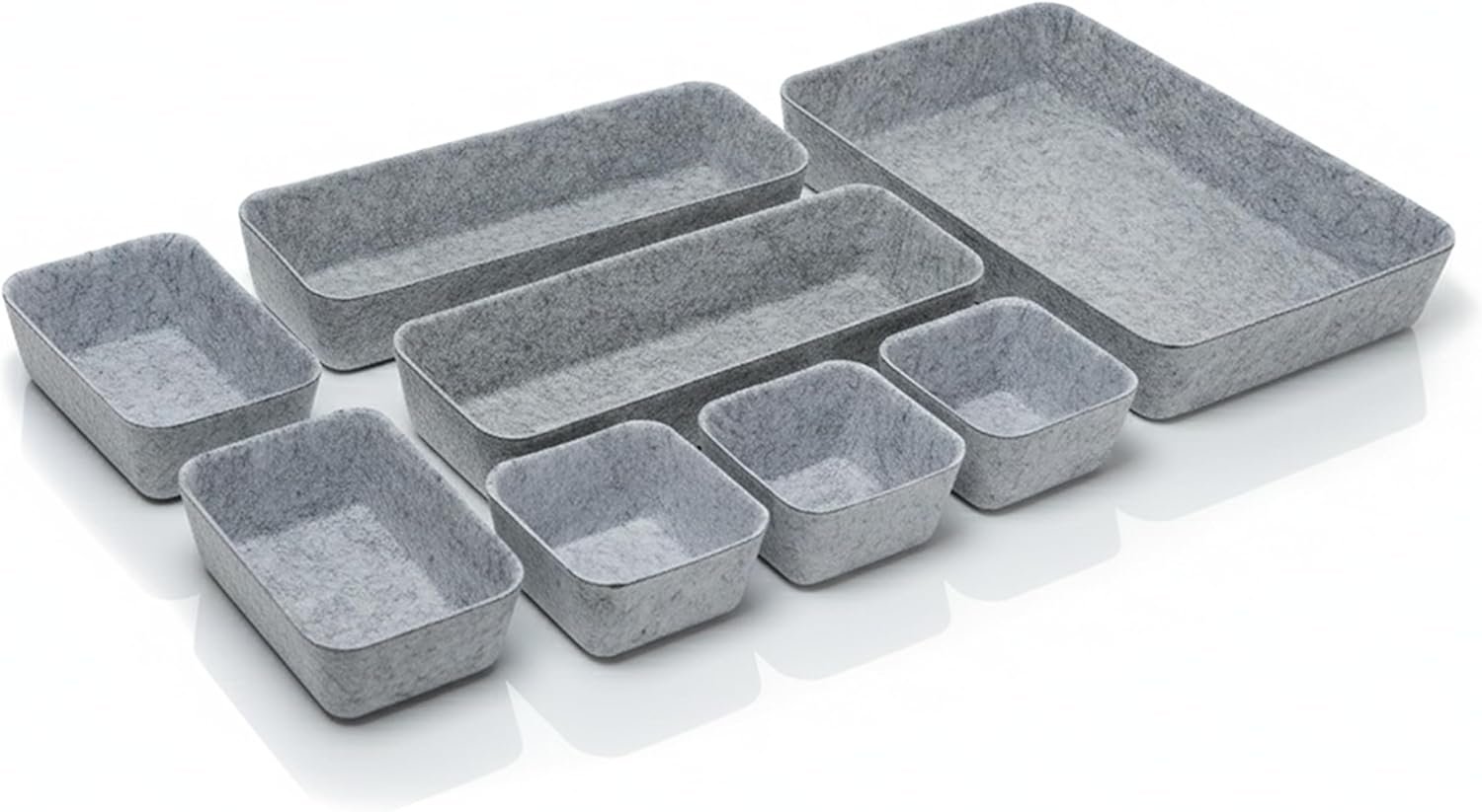 Generico Set Organizer Cassetti in Feltro 8 Pezzi, Divisori Modulari Antiscivolo Salvaspazio, Porta Biancheria Intima, Biancheria, Calzini e Accessori per Cucina, Bagno, Guardaroba, Comodino e Ufficio