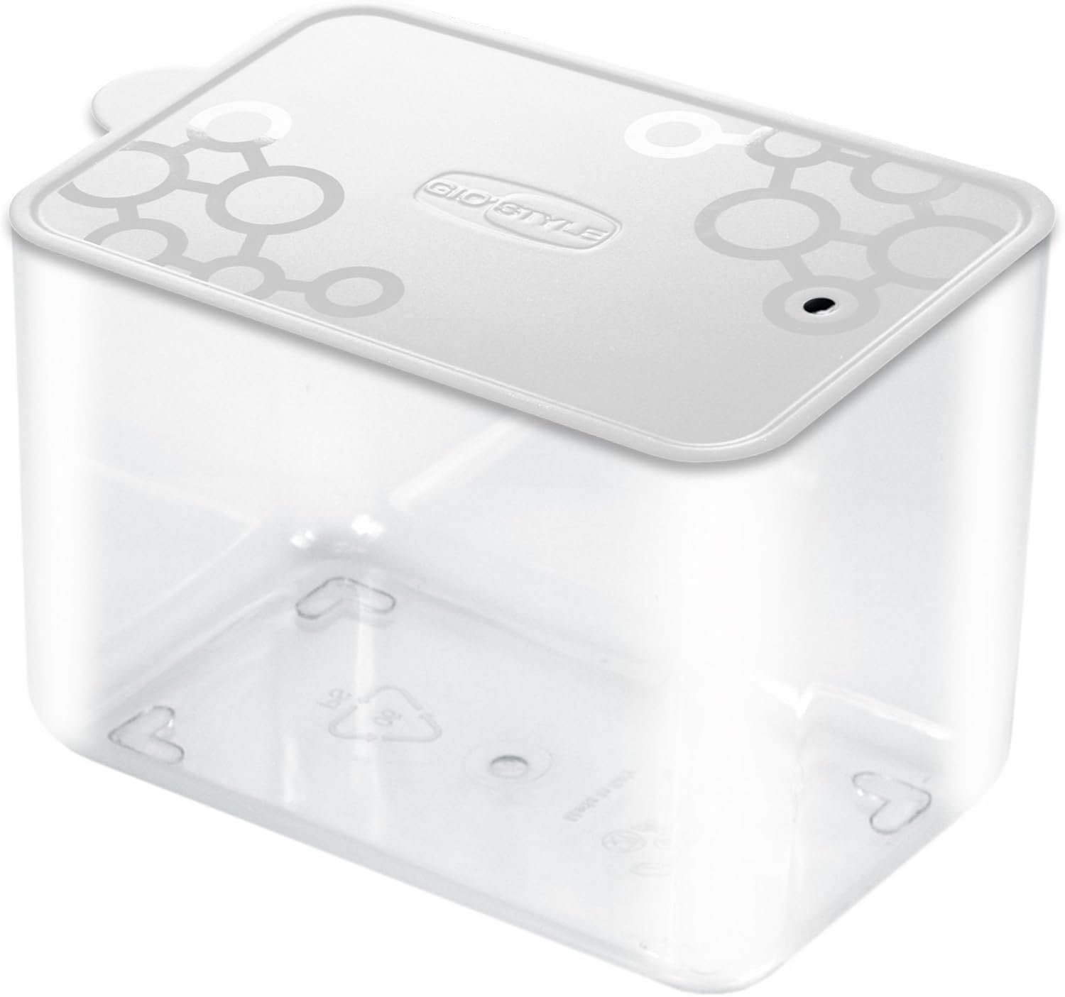 Giostyle Contenitore Alimenti Rettangolare M | Bianco | 1,2 litri | Prodotto in Italia | Coperchio ermetico | Linea Con.Tengo