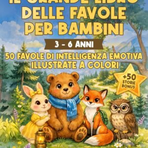 IL GRANDE LIBRO DELLE FAVOLE PER BAMBINI (3-6 anni): Audiolibro Incluso | 50 Favole Illustrate a Colori + 50 Storie Bonus| Intelligenza Emotiva per Crescere... di Sè (I Grandi Libri del Bosco Vol. 2)