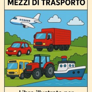 Impara i Mezzi di Trasporto – Libro Illustrato Educativo per Bambini 2-6 Anni