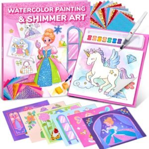 JoyCat Libri da colorare con l'acqua, Attività artistiche e creative, Principessa d'arte senza disordine per bambini da 4 a 8 anni, Kit e forniture creative, Attività fai da te, Regali per ragazze e ragazzi