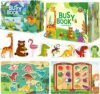 Libro Montessori 2 Pezzi per Bambini 1 2 3 4 5 Anni, Libro Tranquillo, Libro di Attività per Imparare Animali, Colori, Forme, Frutta, Verdura, Veicoli, Cibo e Dinosauri