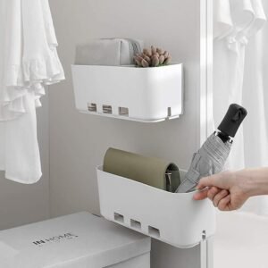 MGKolbe® Organizzatore Adesivo Scorrevole Adesivo/Contenitori Salvaspazio per Bagno/Mensola per Doccia Senza Foratura/Organizzatore per Trucchi/Porta Spugne per Lavello da Cucina/Porta Utensili da Cucina