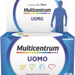 Multicentrum Uomo Integratore Alimentare Multivitaminico Completo con Vitamina D, B6, C, Contro Stanchezza e Affaticamento, per Uomo, 60 Compresse