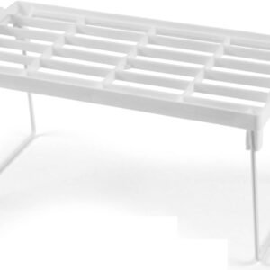 Organizer da cucina, ripiano da cucina impilabile, salvaspazio - Piedini pieghevoli in metallo - 30 x 14 x 16