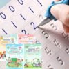 Quaderno DigMonster Magic Ink per bambini, quaderno riutilizzabile per la scuola materna con design con scanalature e libro di esercizi magici per la scrittura a mano