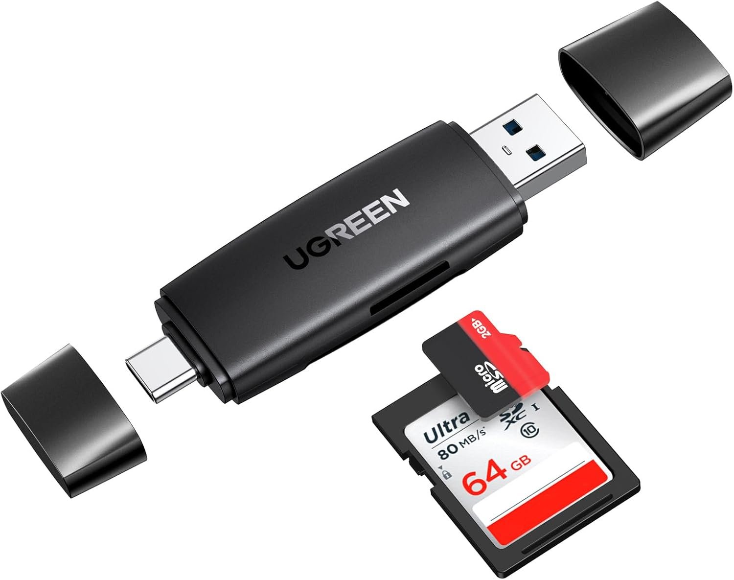 UGREEN SD TF Card Reader Type C Card Reader 2 in 1 USB 3.0 Micro SD Micro SDHC Micro SDXC Compatible with iPhone 17 Pro Max Air MacBook Air iPad Pro Galaxy S24/S23/S22 Xiaomi - Image 2