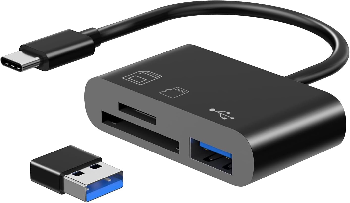 USB C to SD/Micro/TF Card Reader Adapter with USB 2.0 Compatible for Samsung, MacBook, Laptop, Tablet and Type C Devices - Image 2