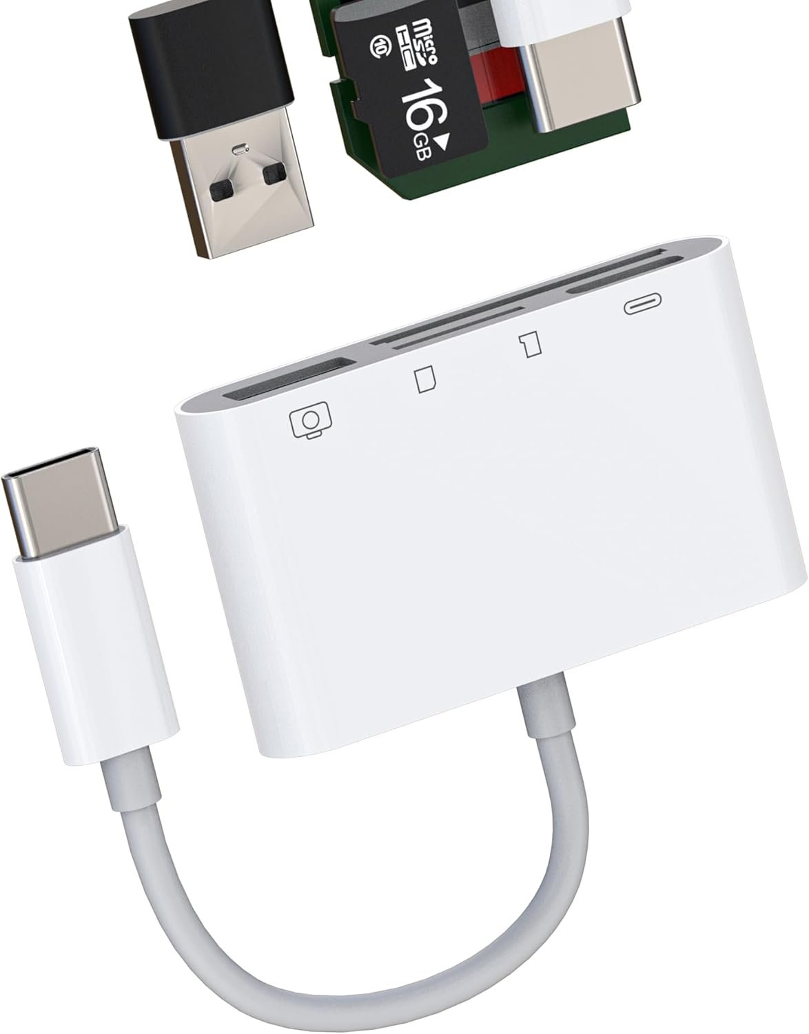 USB C to USB 3.0 Adapter SD Card Reader Micro SD (2 in 1) for iPad iPhone15 MacBook Air Compatible for Samsung Card Reader OTG Memory Cable Accessories TF Card Camera Memory Adapter - Image 2