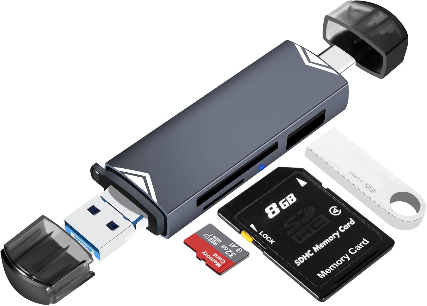 YIIFELL 3 in 1 SD Card Reader, USB C/3.0 and Micro USB SD Card Reader for MMC/TF/SDXC/SDHC/Micro SDXC Compatible with iPhone 16/15, iPad Pro, Galaxy S24/S23, Macbook, PC and Tablet - Image 2