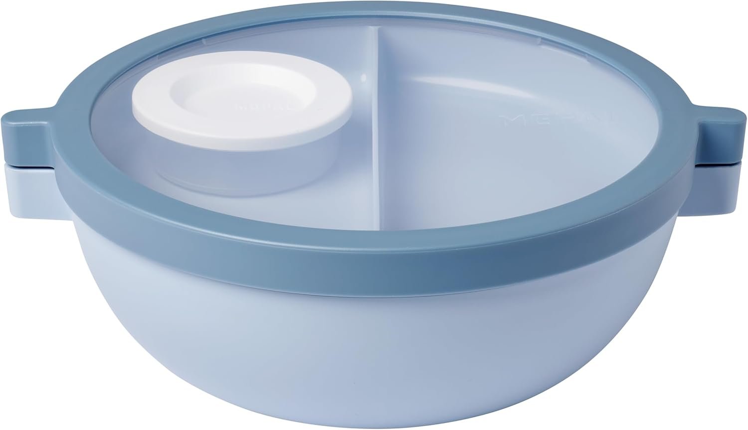 Mepal Base Vita Bento Lunch Box, Vaschette Estraibili, Vassoio E Vassoio Per Condimenti, Bento Box, Lunch Box Per Insalata, 1500 ml, Blu Nordico