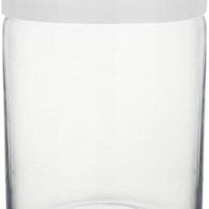 Glasmark KROSNO 1992 Set di 6 Contenitori Alimentari con Coperchio 890 ml - Barattoli in Vetro per Cucina e Dispensa - Pasta Cereali Riso Farina - Trasparente Resistente