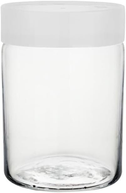 Glasmark KROSNO 1992 Set di 6 Contenitori Alimentari con Coperchio 890 ml - Barattoli in Vetro per Cucina e Dispensa - Pasta Cereali Riso Farina - Trasparente Resistente